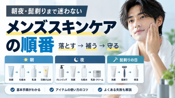 メンズスキンケアの順番｜朝夜・髭剃りまで迷わない基本手順